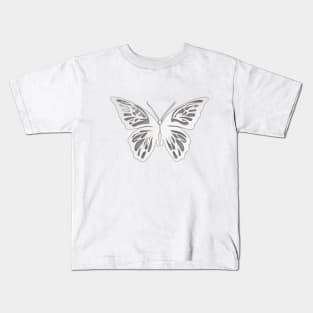 Butterfly Monochromatic Shadow Silhouette Anime Style Collection No. 312 Kids T-Shirt